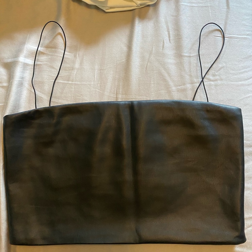 Meshki cropped leather tank